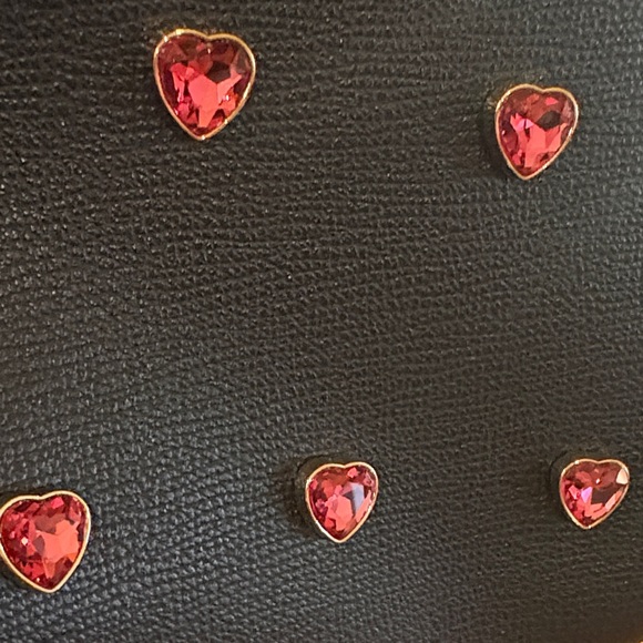 Karl Lagerfeld Black Bag with Pink Heart Details - Picture 7 of 9